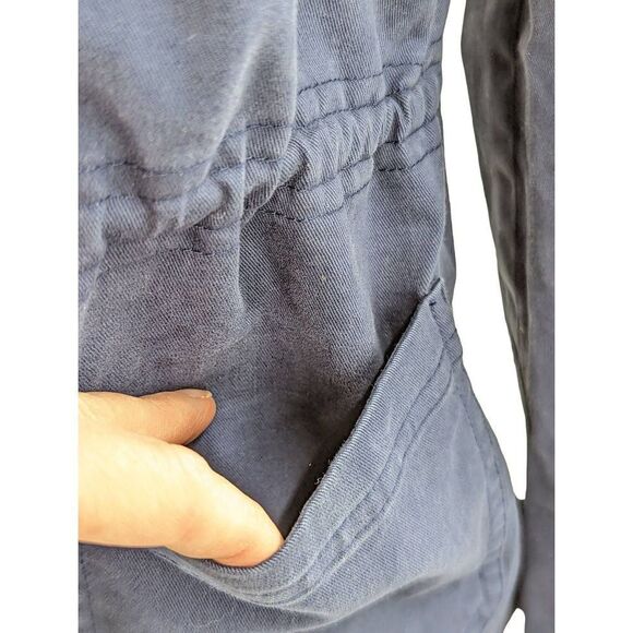 Boden Women Blue Long Sleeve Cotton Blend Military Jacket Size 6 - Picture 8 of 15
